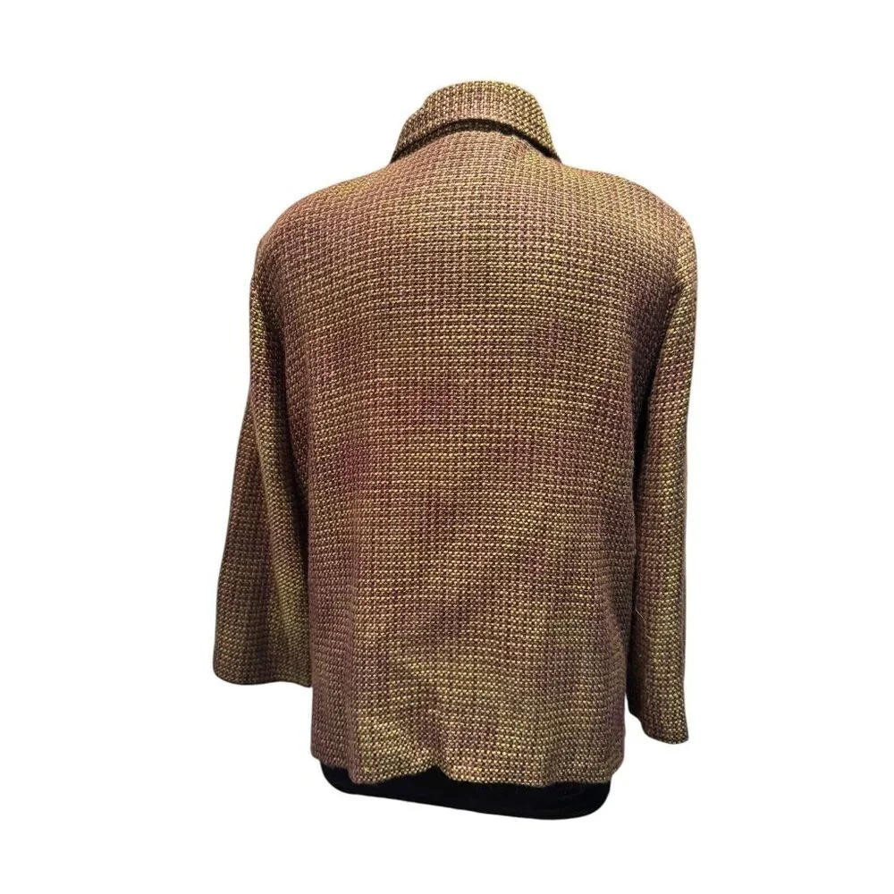 Joanna‎ Tweed Blazer Jacket Button Front Career Office Coat 2X